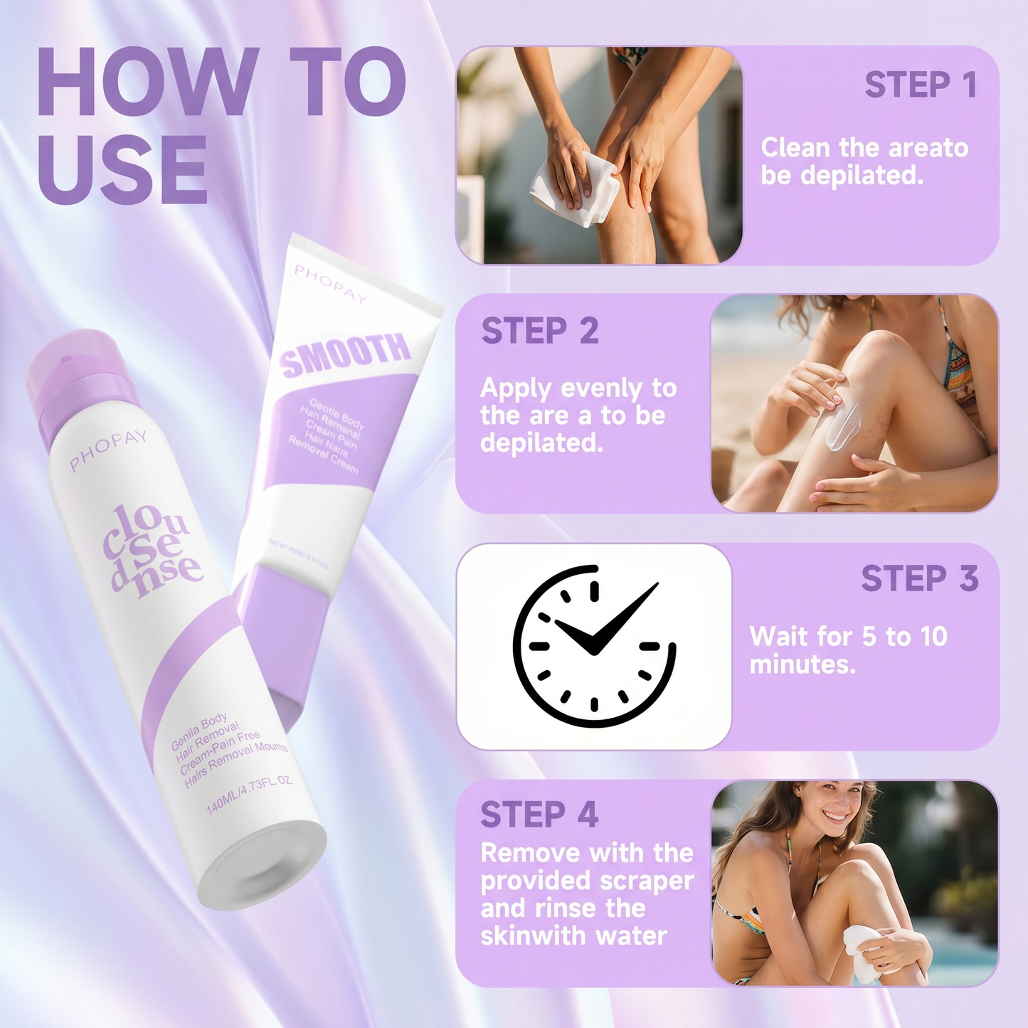 Lumopeak Pain-Free Sensitive Skin Hair Removal Spray
